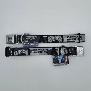 Buckle Down Marvel Captain America Car Seat Belt‎ Buckle Dog Collar